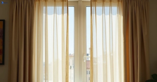 Dull dusty drapes in rangeview-vic before professional cleaning